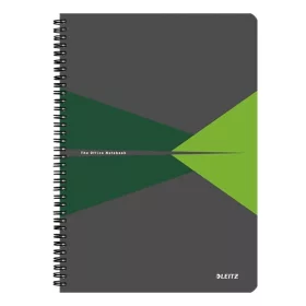   Spirálfüzet vonalas LEITZ Office A/5 90 lapos PP borítóval zöld