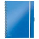 Spirálfüzet kockás LEITZ Wow Active A/4 80 lapos kék