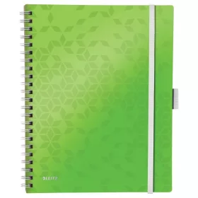 Spirálfüzet kockás LEITZ Wow Active A/4 80 lapos zöld