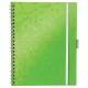 Spirálfüzet kockás LEITZ Wow Active A/4 80 lapos zöld