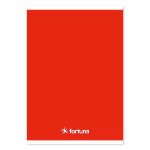 Füzet vonalas FORTUNA Monocolor A/5 32 lapos 21-32 4-8.osztályos piros