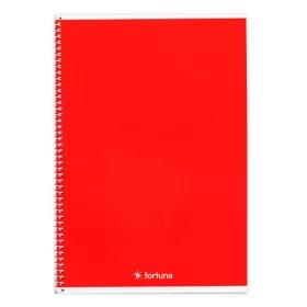 Spirálfüzet vonalas FORTUNA Monocolor A/5 70 lapos piros