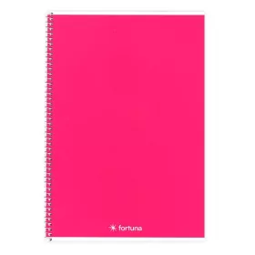 Spirálfüzet vonalas FORTUNA Monocolor A/5 70 lapos magenta
