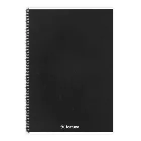 Spirálfüzet vonalas FORTUNA Monocolor A/5 70 lapos fekete