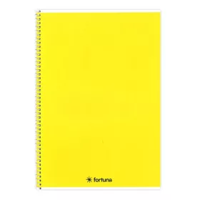 Spirálfüzet vonalas FORTUNA Monocolor A/5 70 lapos sárga