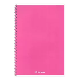   Spirálfüzet vonalas FORTUNA Monocolor A/5 70 lapos rózsaszín