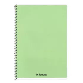   Spirálfüzet vonalas FORTUNA Monocolor A/5 70 lapos pasztell zöld