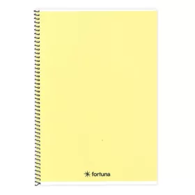   Spirálfüzet vonalas FORTUNA Monocolor A/5 70 lapos pasztell sárga