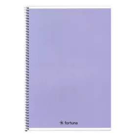  Spirálfüzet vonalas FORTUNA Monocolor A/5 70 lapos pasztell lila