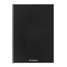 Spirálfüzet vonalas FORTUNA Monocolor A/4 70 lapos fekete