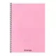 Spirálfüzet vonalas FORTUNA Monocolor A/4 70 lapos pasztell rózsaszín