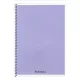 Spirálfüzet vonalas FORTUNA Monocolor A/4 70 lapos pasztell lila
