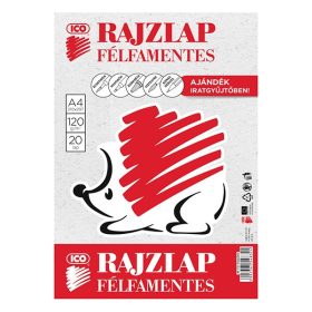 Rajzlap ICO Süni A/4 120 g félfamentes 20 lapos