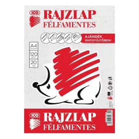 Rajzlap ICO Süni A/4 120 g félfamentes 20 lapos