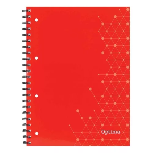 Spirálfüzet kockás OPTIMA A/5 70 lapos perforált lyukasztott
