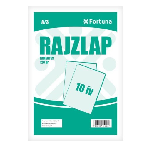 Rajzlap famentes FORTUNA A/3 120 g 10 lapos
