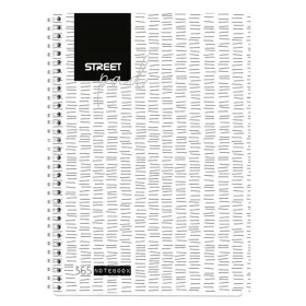 Spirálfüzet kockás STREET Pad A/4 100 lapos fehér