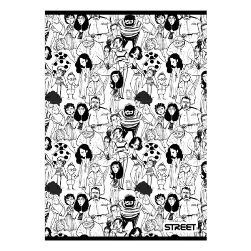 Füzet sima STREET A/4 54 lapos Black&White