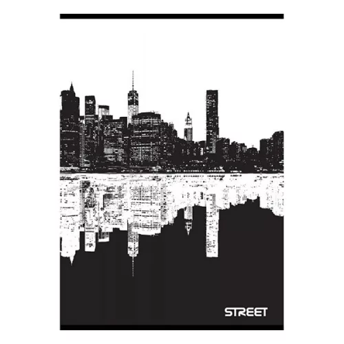 Füzet vonalas STREET A/5 54 lapos Black&white margóval