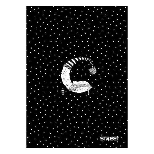 Füzet vonalas STREET A/5 54 lapos Black&white margóval