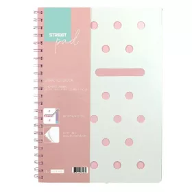   Spirálfüzet kockás STREET Pad A/5 100 lapos pasztell rózsaszín