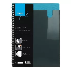 Spirálfüzet kockás STREET Pad A/5 80 lapos kék