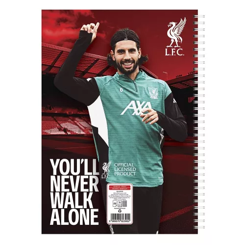 Spirálfüzet kockás LIVERPOOL A/4 70 lapos