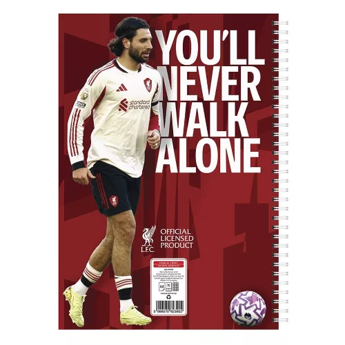 Spirálfüzet kockás LIVERPOOL A/4 70 lapos