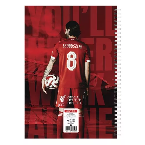 Spirálfüzet kockás LIVERPOOL A/4 70 lapos