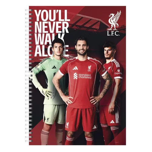 Spirálfüzet kockás LIVERPOOL A/4 70 lapos