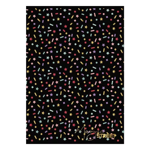 Füzet vonalas STREET A/4 54 lapos Black&Gold margóval