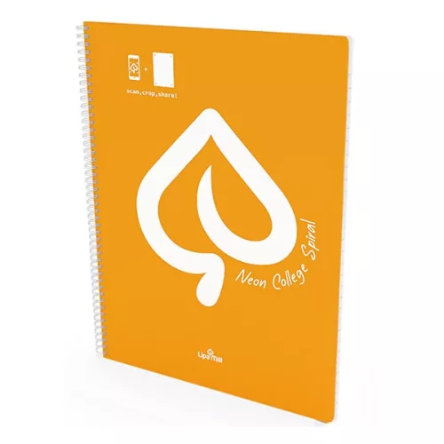 Spirálfüzet vonalas LIPAMILL A/4 80 lapos Neon