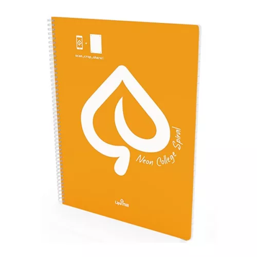 Spirálfüzet kockás LIPAMILL A/4 80 lapos Neon