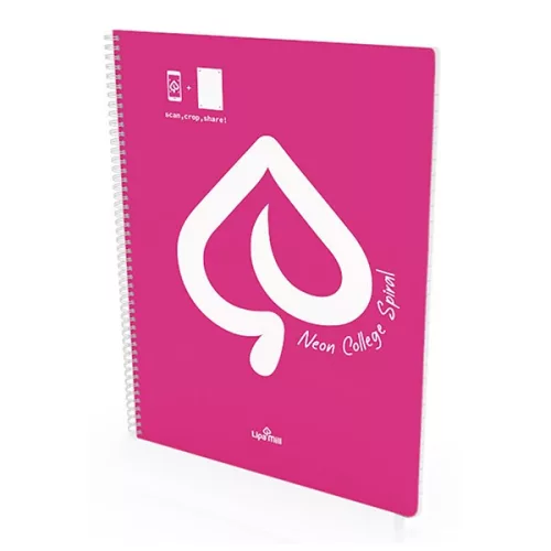 Spirálfüzet kockás LIPAMILL A/4 80 lapos Neon