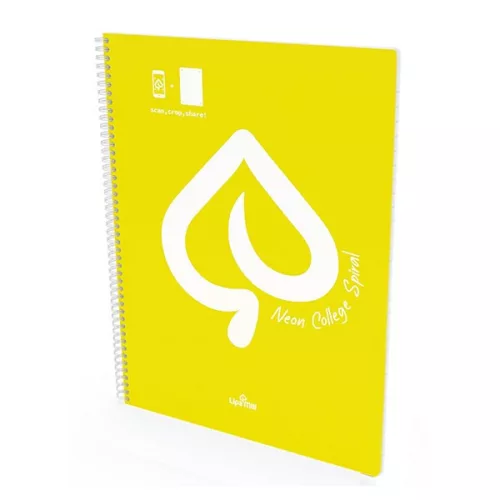 Spirálfüzet kockás LIPAMILL A/4 80 lapos Neon