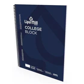Spirálfüzet kockás LIPAMILL A/4 70 lapos College block