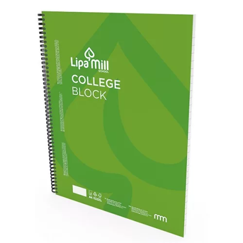 Spirálfüzet kockás LIPAMILL A/4 70 lapos College block
