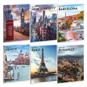 Füzet sima ARS UNA A/4 40 lapos Extra kapcsos Cityscape