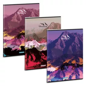   Füzet sima ARS UNA A/4 40 lapos Extra kapcsos Mountains 10 darabos
