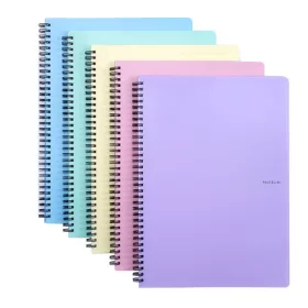   Spirálfüzet vonalas PASTELINI A/5 60 lapos vegyes színekben