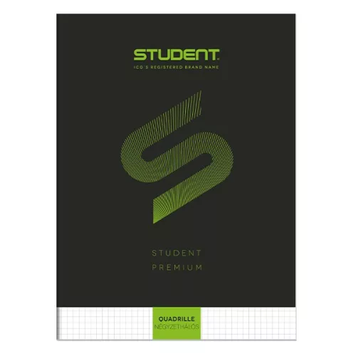 Füzet kockás ICO Student Black Prémium A/4 32 lapos