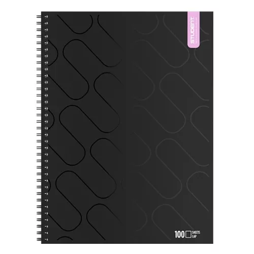 Spirálfüzet sima ICO Student Black Prémium A/4 100 lapos