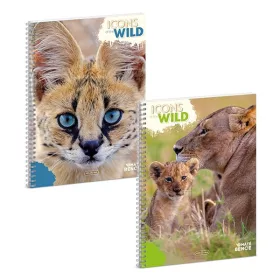Spirálfüzet kockás ARS UNA Icons of the Wild A/4 60 lapos