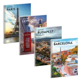 Spirálfüzet sima ARS UNA Cityscape A/4 60 lapos