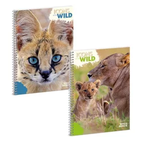 Spirálfüzet sima ARS UNA Icons of the Wild A/4 60 lapos