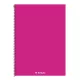 Spirálfüzet kockás FORTUNA Monocolor A/4 70 lapos magenta
