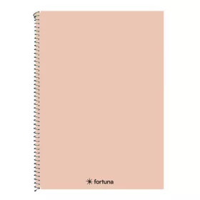   Spirálfüzet kockás FORTUNA Monocolor A/4 70 lapos pasztell barack