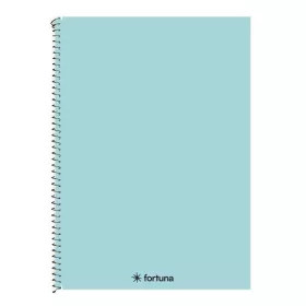   Spirálfüzet kockás FORTUNA Monocolor A/4 70 lapos pasztell kék