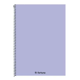   Spirálfüzet kockás FORTUNA Monocolor A/4 70 lapos pasztell lila