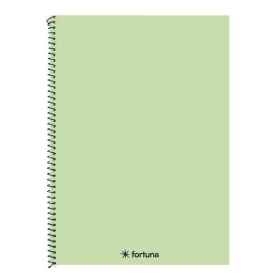   Spirálfüzet kockás FORTUNA Monocolor A/4 70 lapos pasztell zöld
